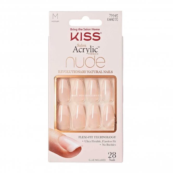 Kiss Inc. Nude Acrylic False Nails - Leilani (28 Nails & Adhesive 2g)