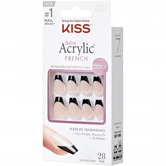 Kiss Inc. Salon Acrylic French False Nails - Flame (SFO01G)(1 x 2g)