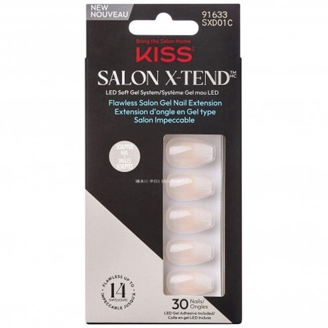 Kiss Inc. Salon X-Tend Gel Nail Extension Press On Nails - Words (SXD01G)(1 x 5g)