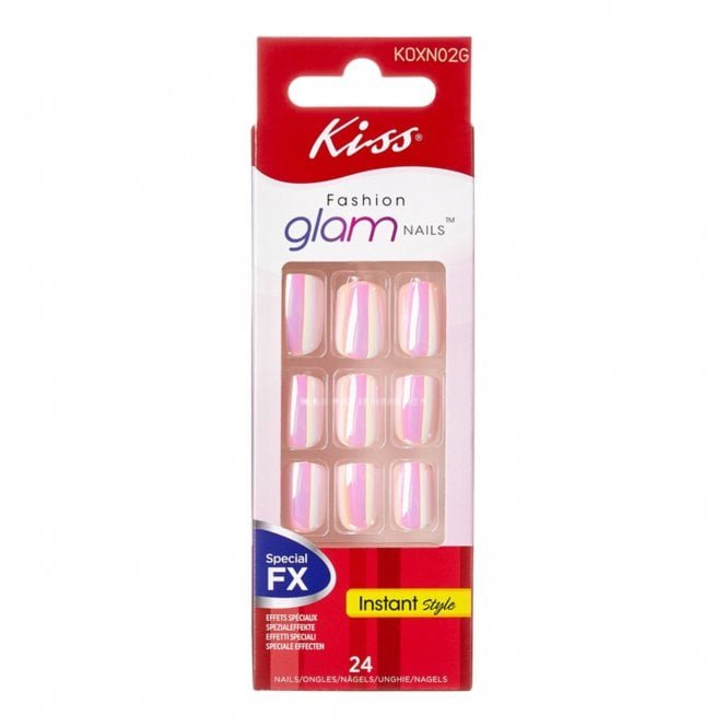 Kiss Inc. Special Effect Glam False Nails - Bubble Tea (24 Nails & Adhesive 2g)
