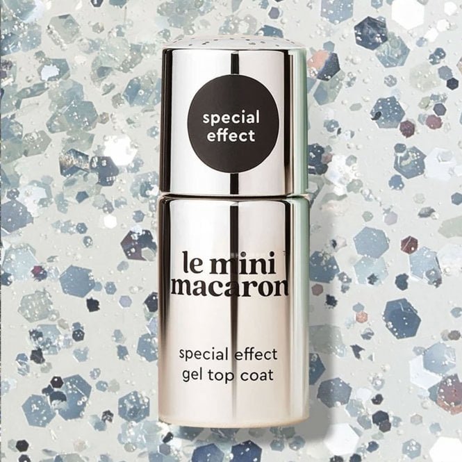 Le Mini Macaron Special Effect Gel Top Coat - Silver Glitter 8.5ml