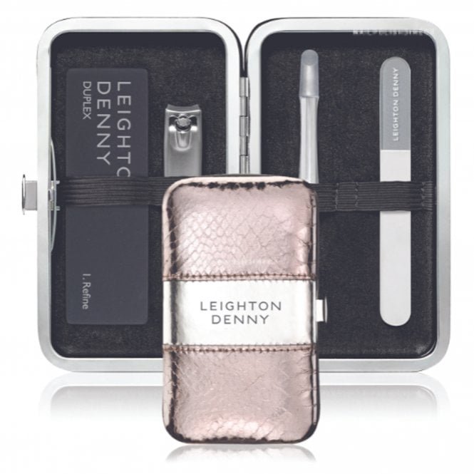 Leighton Denny Mini Mani Rescue Kit Manicure Set & Storage Case (4 Set Piece)(LDE1767B)