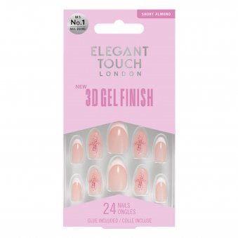 Long Wearing 3D Gel Finish False Nails - Orchid Bloom (OA4023195)