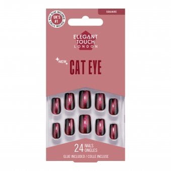 Long Wearing Cat Eye False Nails - Twilight Berry (OA4023132)