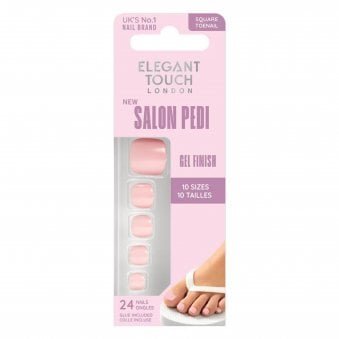 Long Wearing Gel Finish Salon Pedi False Nails - Pink Sorbet (OA4023157)