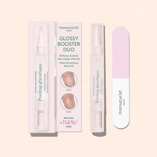 Manucurist Glossy Booster Duo Buffer & Nail Exfoliator Pen 4ml (22241)
