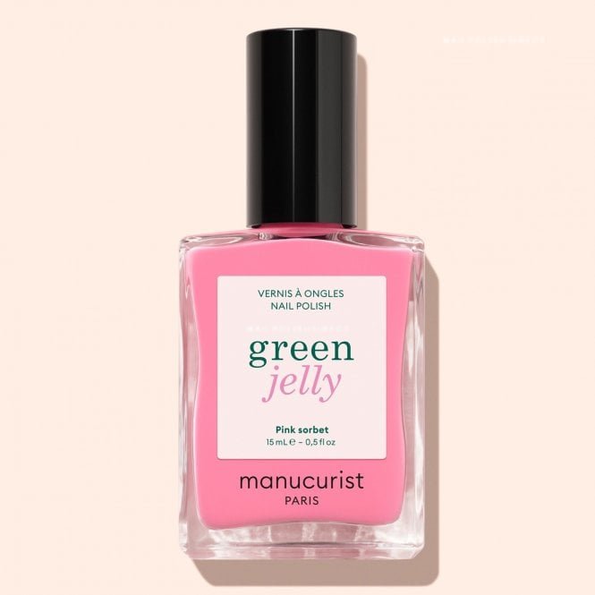 Manucurist Green Vegan-Friendly Jelly Nail Polish - Pink Sorbet 15ml 