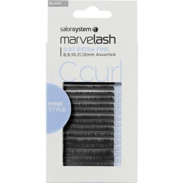 Marvelash - Extra Fine - C Curl - Individual Eyelashes - Assorted Black 0.07 (0226408)