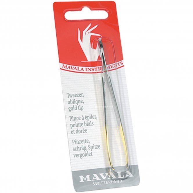 Mavala Gold Tip Oblique Tweezers - Lifetime Guarantee (71711)