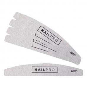 Nail Pro Moon Nail Files - Zebra - 80/80 Grit