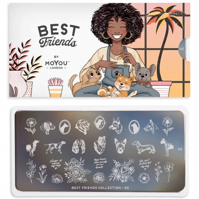 MoYou London Nail Art Image Plate - Best Friends 03