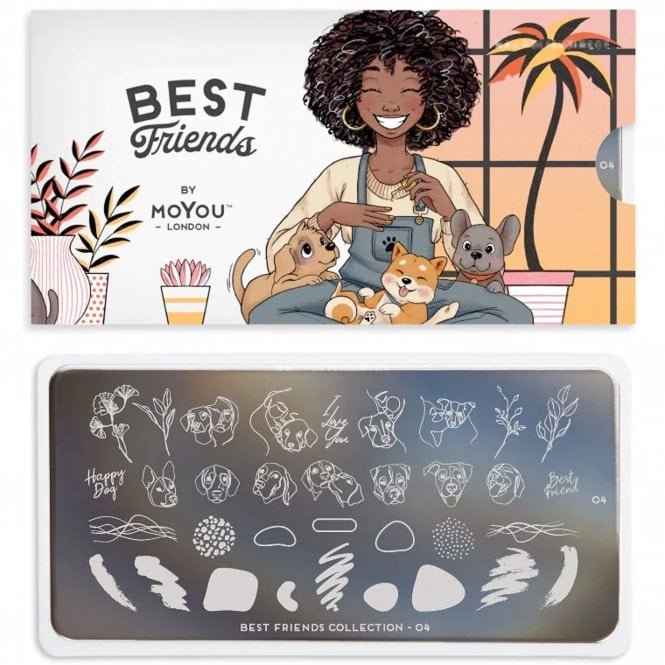 MoYou London Nail Art Image Plate - Best Friends 04