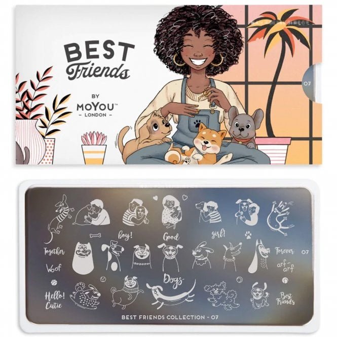 MoYou London Nail Art Image Plate - Best Friends 07