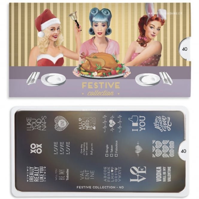 MoYou London Nail Art Image Plate - Festive 40 (MPFES40)