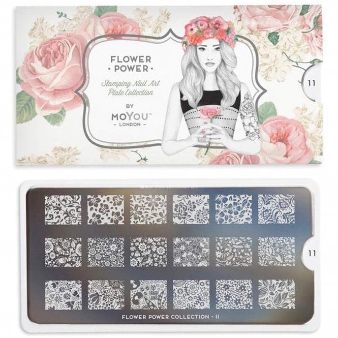 MoYou London Nail Art Image Plate - Flower Power 11