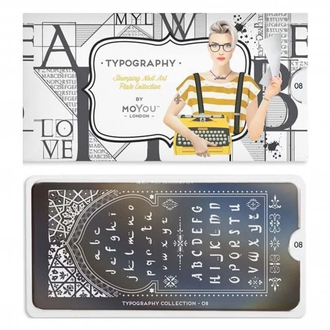 MoYou London Nail Art Image Plate - Typography 08 (692768)