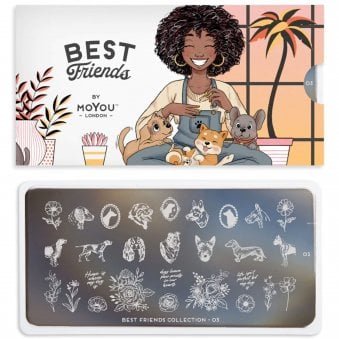 Nail Art Image Plate - Best Friends 03