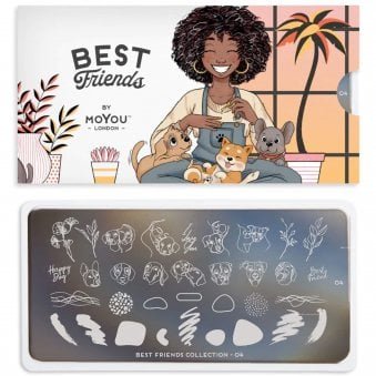 Nail Art Image Plate - Best Friends 04