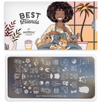 Nail Art Image Plate - Best Friends 06
