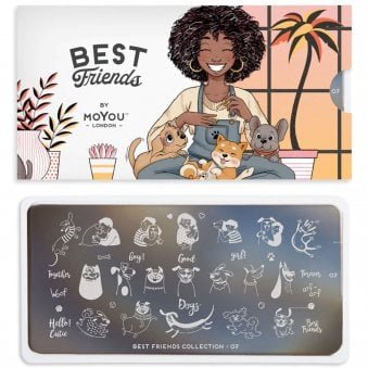 Nail Art Image Plate - Best Friends 07