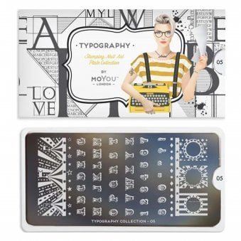 Nail Art Image Plate - Typography 05 (692765)