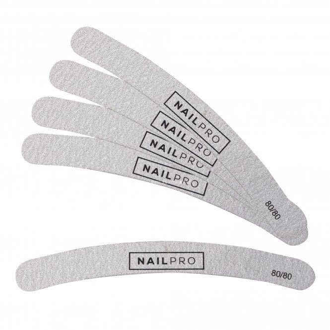Nail Pro Banana Nail Files - Zebra - 80/80 Grit