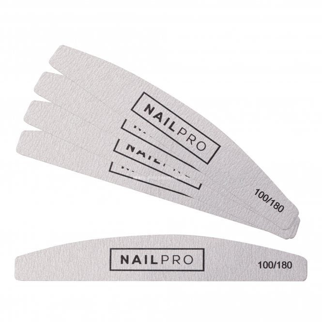 Nail Pro Moon Nail Files - Zebra - 100/180 Grit