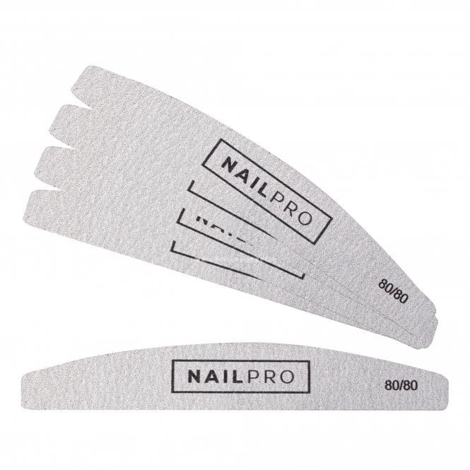 Nail Pro Moon Nail Files - Zebra - 80/80 Grit