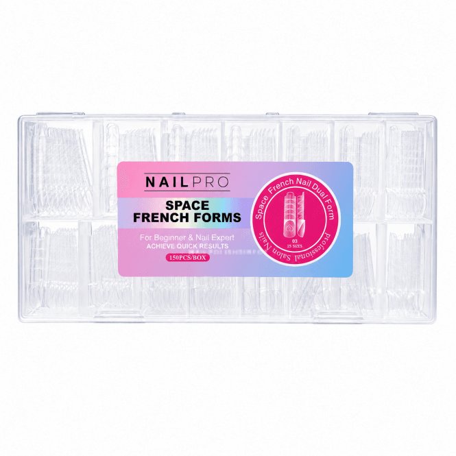 Nail Pro Space French Dual Nail Forms – 150 Pieces