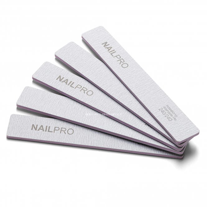 Nail Pro Professional Zebra Jumbo Square 240/240 Grit Nail Files 
