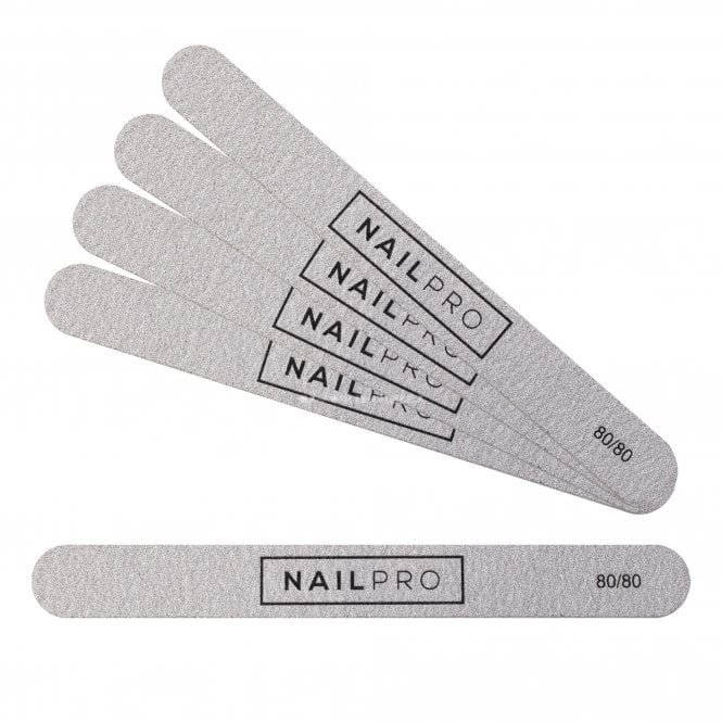 Nail Pro Regular Nail Files - Zebra - 80/80 Grit
