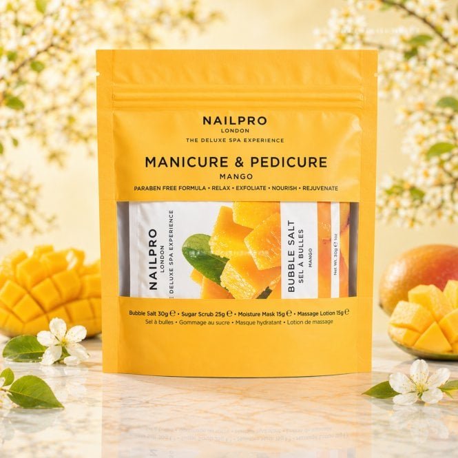 Nail Pro The Deluxe Spa Experience Manicure & Pedicure 4pc Set - Mango (1 x 30g, 1 x 25g, 2 x 15g)