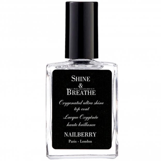 NailBerry Shine & Breathe - Breathable High-Gloss Top Coat 15ml (NOX02)