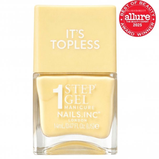 Nails inc 1 Step Gel Manicure Nail Polish It's Topless Heidi Butter 14ml