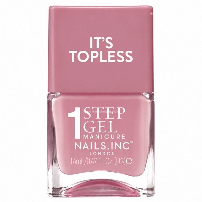 Nails inc 1 Step Gel Manicure Nail Polish It's Topless Pia 14ml