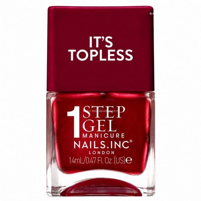 Nails inc 1 Step Gel Manicure Nail Polish It's Topless Poppy 14ml