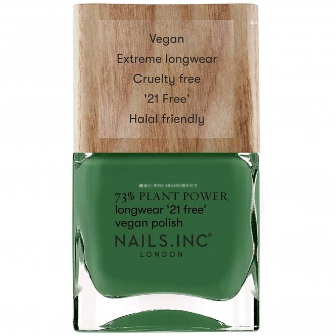 Nails inc Breathable Plant Power Nail Polish - Wipe The Slate Green 14ml