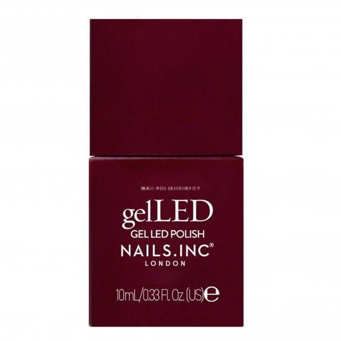 Nails inc GelLED HEMA & TPO Free Gel Polish - Berry Burgundy 10ml (17385)