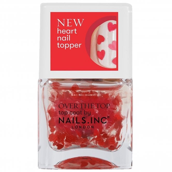 Nails inc Nail Polish Topcoat - Heart Topper - Loving In London 14ml (12427)