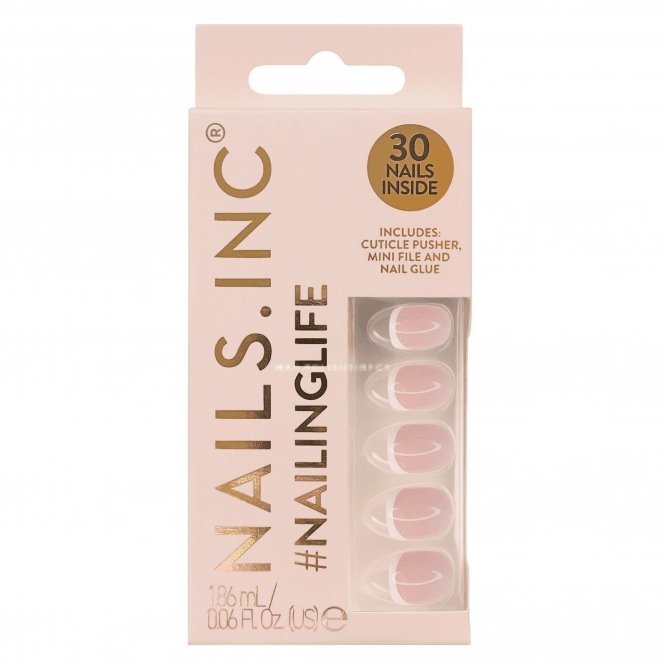 Nails inc #NailingLife Classic Kim Classic French Tip Square-Shaped Press-On Nails