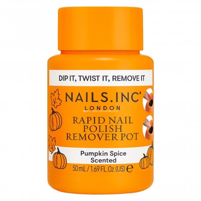 Nails inc Rapid Nail Polish Remover Pot - Pumpkin Spice Scented 50ml