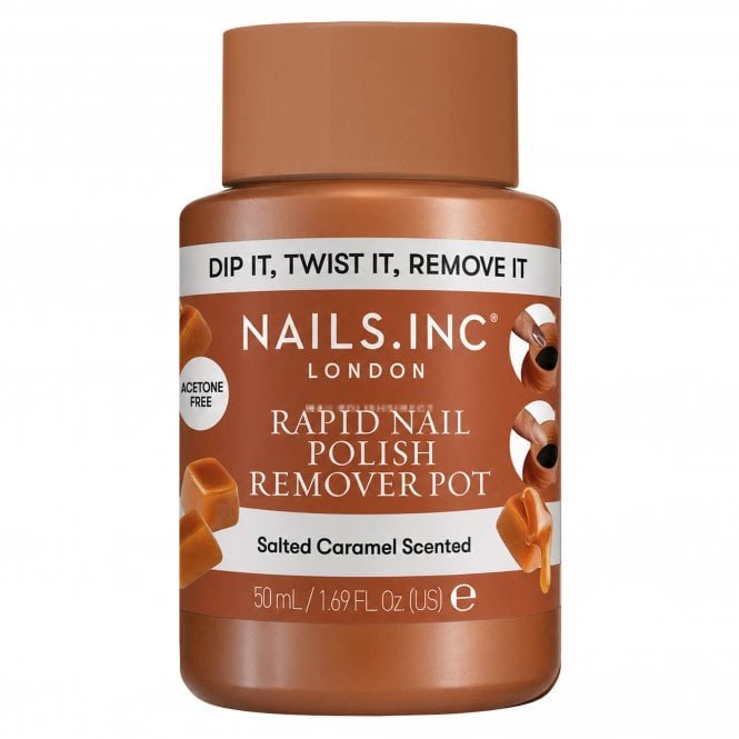 Nails inc Rapid Nail Polish Remover Pot - Salted Caramel Scented 50ml