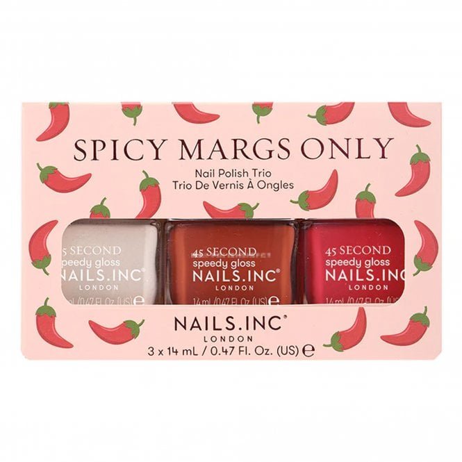 Nails inc Spicy Margs Only 3 Piece Nail Polish Set (3 x 14ml) (17608)