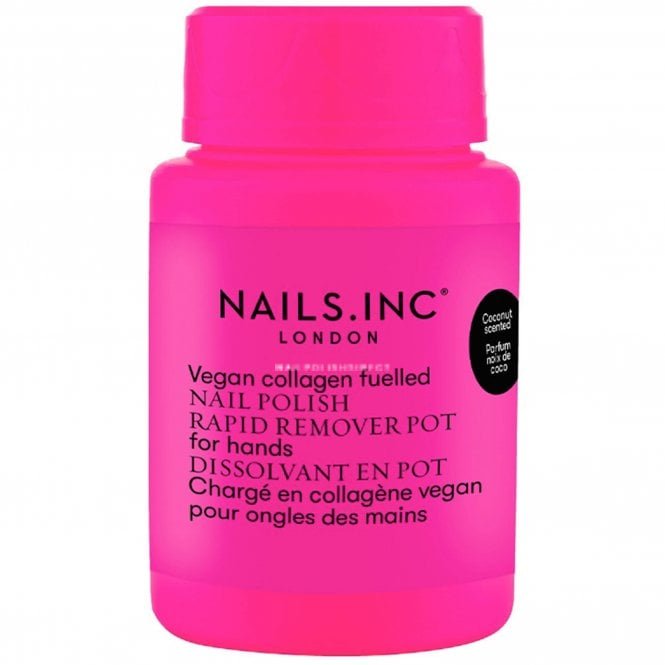 Nails inc Vegan Collagen Fuelled Rapid Nail Polish Remover Pot 50ml