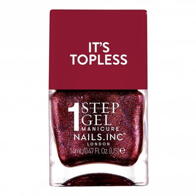 Nails inc Vegan Friendly 4-in-1 It's Topless Nail Polish - Scarlett 14ml (17500)