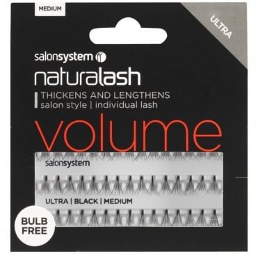 NaturaLASH Volume Bulb Free Individual Eyelashes - Black Medium (0225112R)