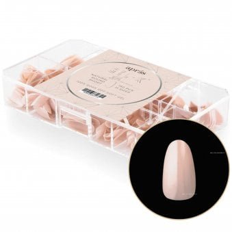Gel X Nail Extension Neutrals False Nail Tips Set - Alex Natural Round (150 Pcs & 11 Sizes)