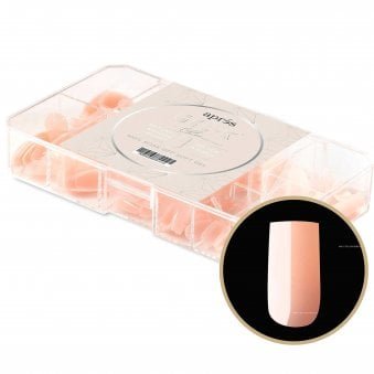 Gel X Nail Extension Neutrals False Nail Tips Set - Chloe Natural Coffin (150 Pcs & 11 Sizes)