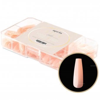 Gel X Nail Extension Neutrals False Nail Tips Set - Chloe Sculpted Coffin Long (150 Pcs & 11 Sizes)