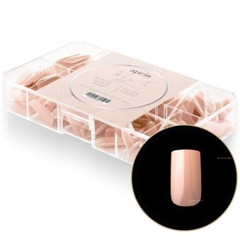 Gel X Nail Extension Neutrals False Nail Tips Set - Lila Natural Square (150 Pcs & 11 Sizes)